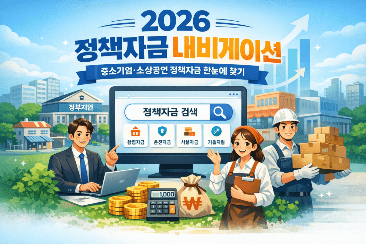 정책자금 내비게이션 이미지